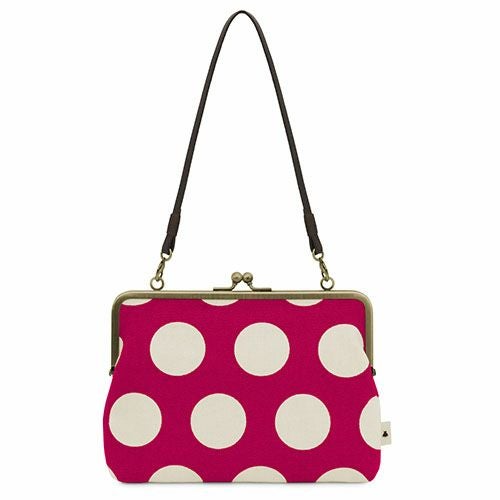 がま口手帳ケース【帆布・唐草/水玉】