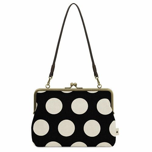 がま口手帳ケース【帆布・唐草/水玉】