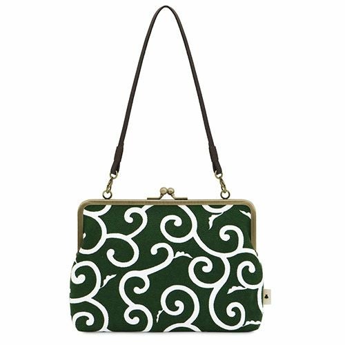 がま口手帳ケース【帆布・唐草/水玉】