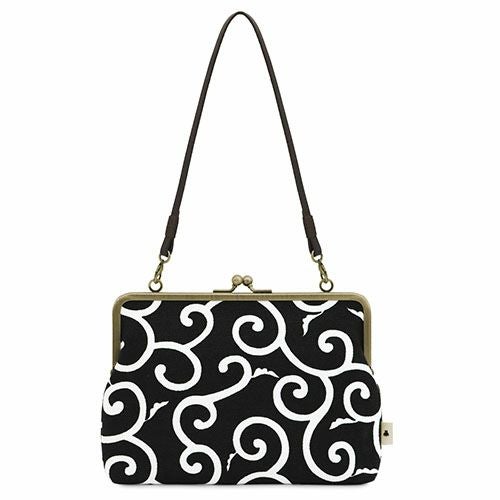 がま口手帳ケース【帆布・唐草/水玉】