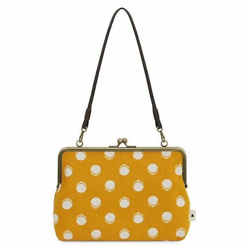 がま口手帳ケース【帆布・がまドット柄 大判】