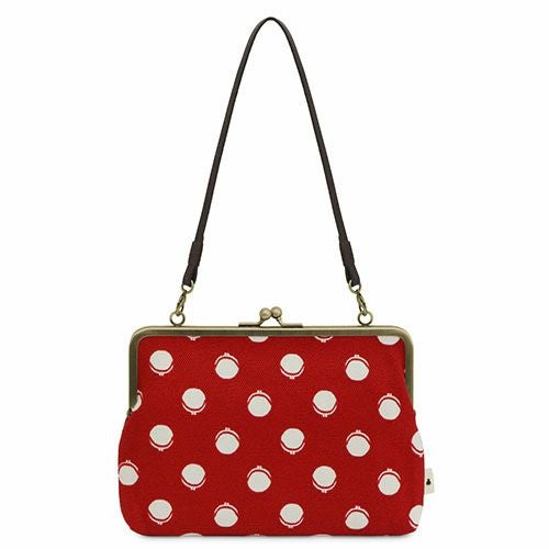 がま口手帳ケース【帆布・がまドット柄 大判】