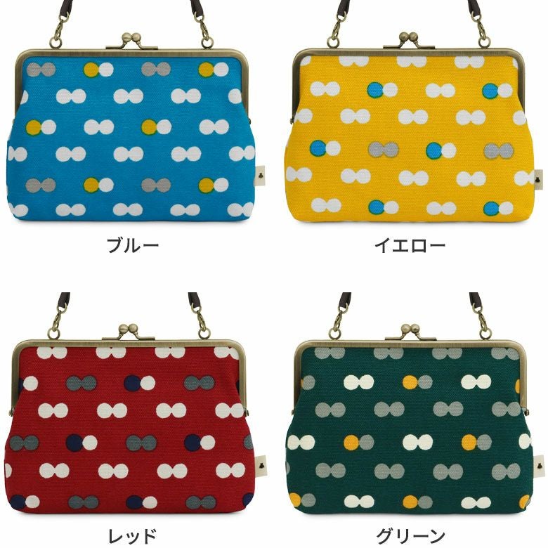 在庫商品】がま口手帳ケース【帆布・にこだま柄】 [M便 1/2] | がま口