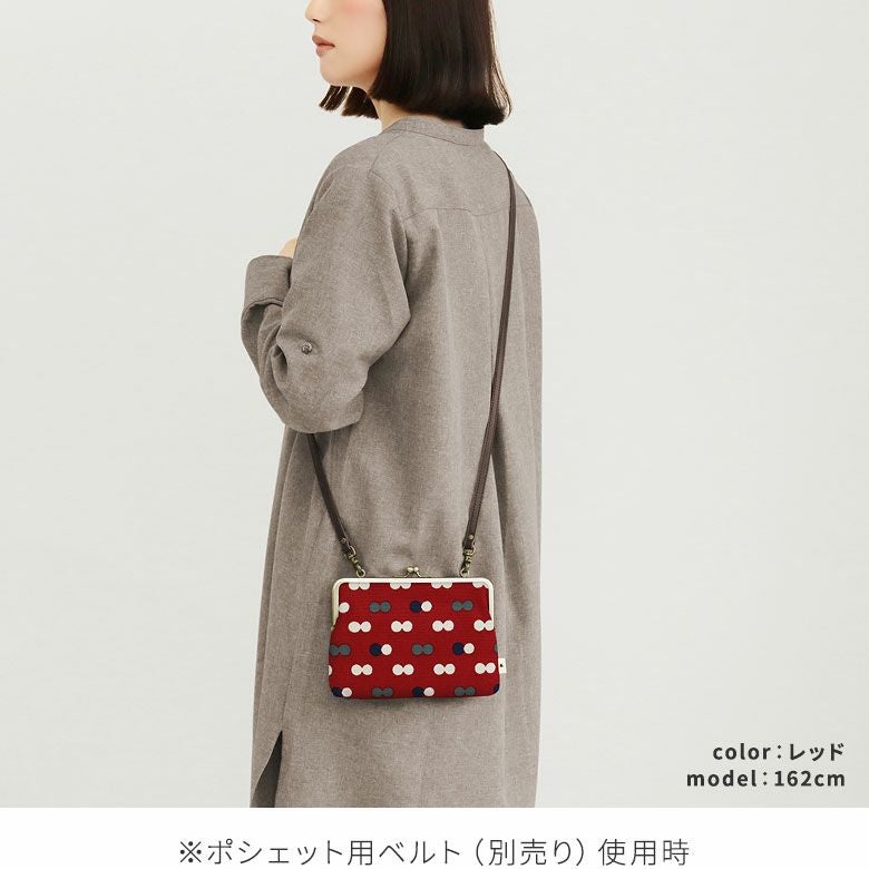 がま口手帳ケース【帆布・にこだま柄】使用イメージ