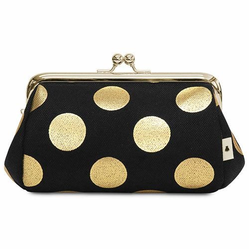 TAWARA型がま口コスメポーチ（中）【HAKUドット】