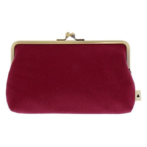 6寸がま口平ポーチ【帆布・無地】