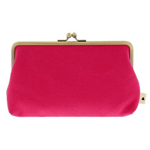 6寸がま口平ポーチ【帆布・無地】