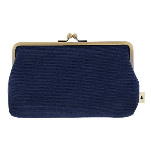 6寸がま口平ポーチ【帆布・無地】