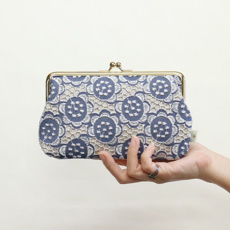 在庫商品】6寸がま口平ポーチ【ポリッシュレース】 [M便 1/2] | がま口