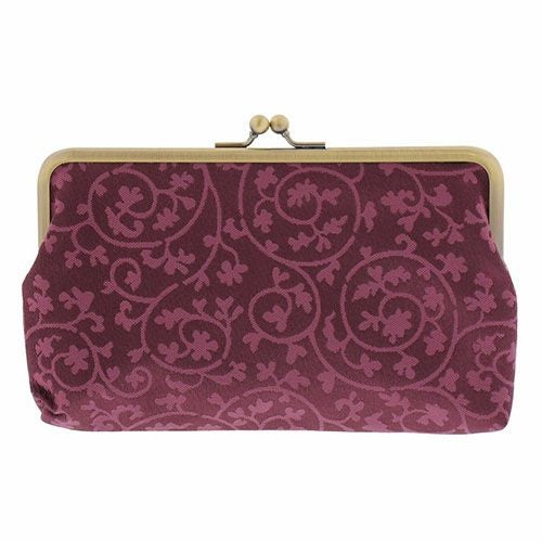 6寸がま口平ポーチ【蛸唐草金襴】