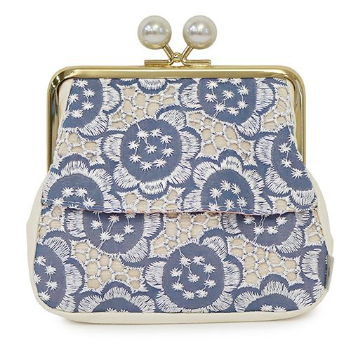 在庫商品】がま口ティッシュポーチ【ポリッシュレース】 [M便 1/2