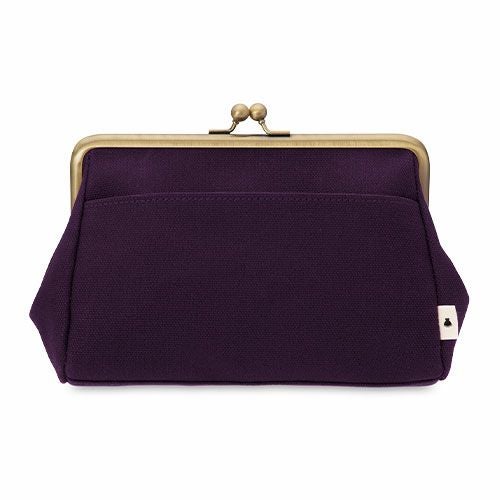 在庫商品】がま口トラベルポーチ【帆布・無地】 [M便 4/5] | がま口の