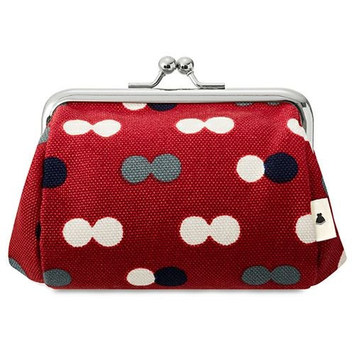 TAWARA型がま口コスメポーチ（小）【帆布・でかドット柄/唐草/にこだま柄/ヒッコリー】