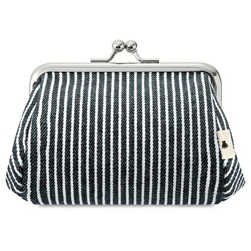 在庫商品】TAWARA型がま口コスメポーチ（小）【帆布・でかドット柄