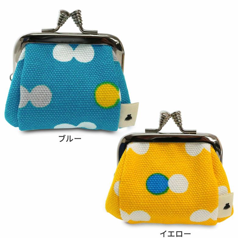 在庫商品】TAWARA型がま口コスメポーチ（極小）【帆布・にこだま柄