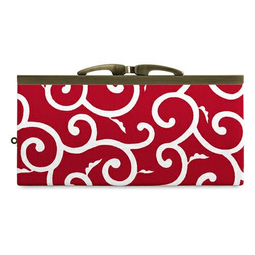 在庫商品】復刻型がま口長財布（マチなし）【帆布・リネン 在庫限り