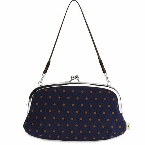 横長親子がま口財布【帆布・唐草/水玉】 