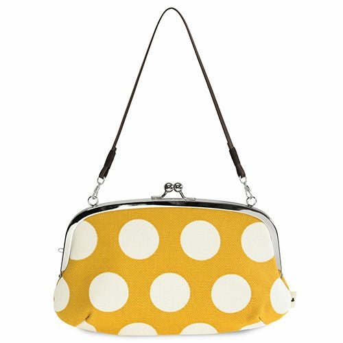 横長親子がま口財布【帆布・唐草/水玉】 