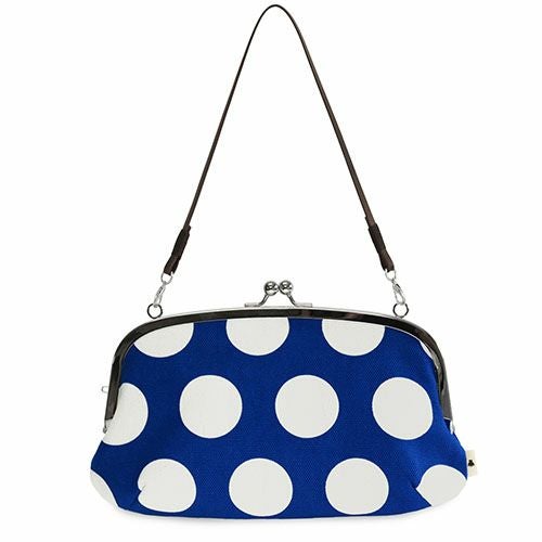 横長親子がま口財布【帆布・唐草/水玉】 