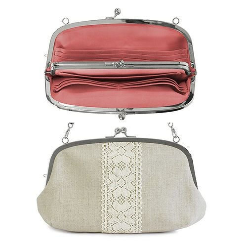 横長親子がま口財布【リネン】メインイメージ