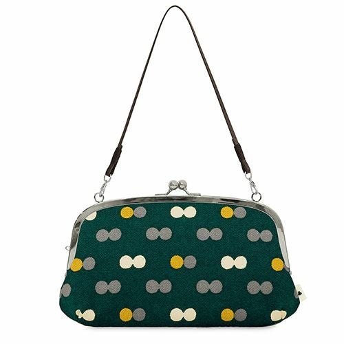 横長親子がま口財布【帆布・にこだま柄】