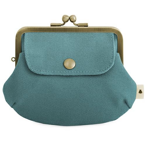 ポケット付き親子がま口財布【帆布・綿布（アソート）】