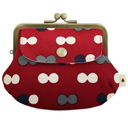 ポケット付き親子がま口財布【帆布・綿布（アソート）】