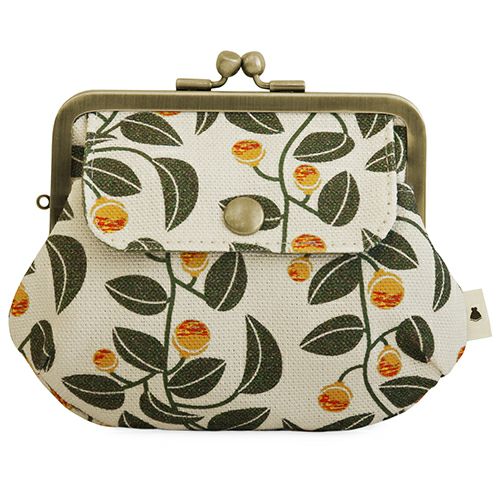 ポケット付き親子がま口財布【帆布・綿布（アソート）】