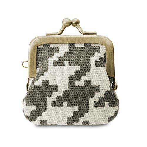 寸ぱちがま口財布【帆布・バードチェック】