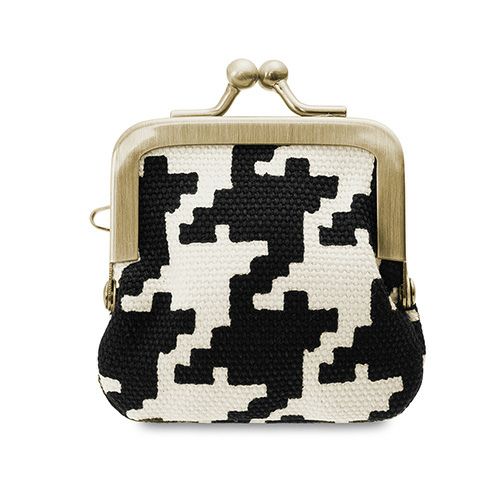 寸ぱちがま口財布【帆布・バードチェック】