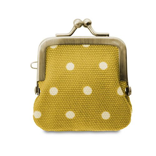 】寸ぱちがま口財布【帆布・唐草/水玉】