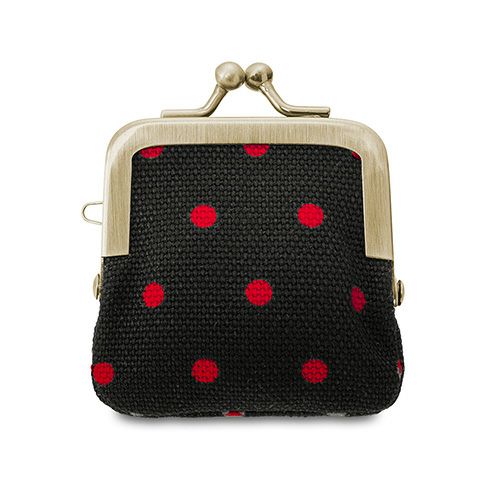 】寸ぱちがま口財布【帆布・唐草/水玉】