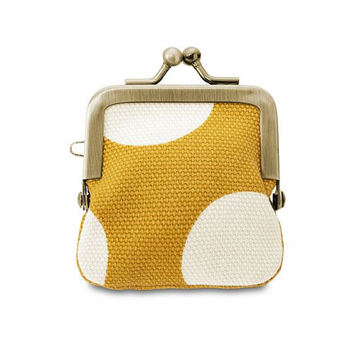 】寸ぱちがま口財布【帆布・唐草/水玉】