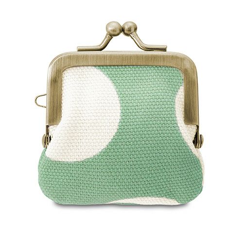 】寸ぱちがま口財布【帆布・唐草/水玉】