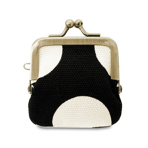 】寸ぱちがま口財布【帆布・唐草/水玉】