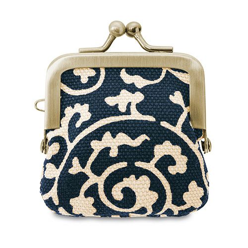 寸ぱちがま口財布【帆布・蛸唐草】