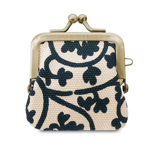 寸ぱちがま口財布【帆布・蛸唐草】