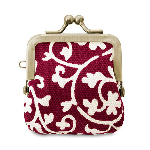 寸ぱちがま口財布【帆布・蛸唐草】