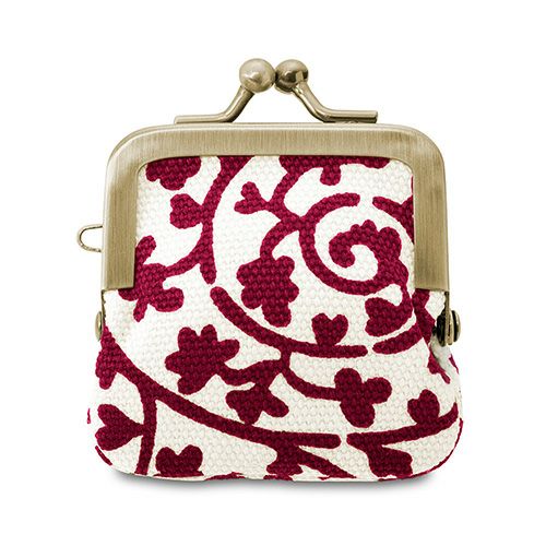 寸ぱちがま口財布【帆布・蛸唐草】