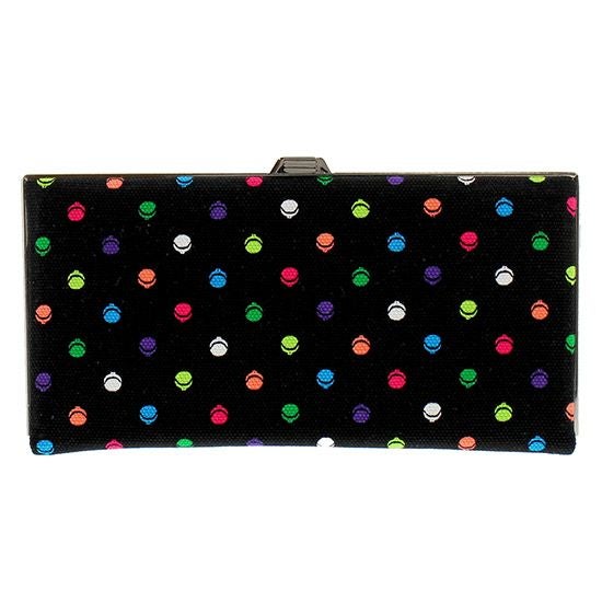 天溝がま口長財布【帆布・がまドット柄】