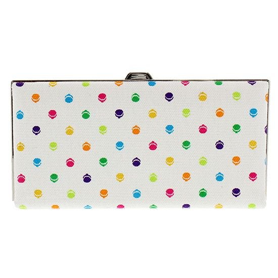 天溝がま口長財布【帆布・がまドット柄】