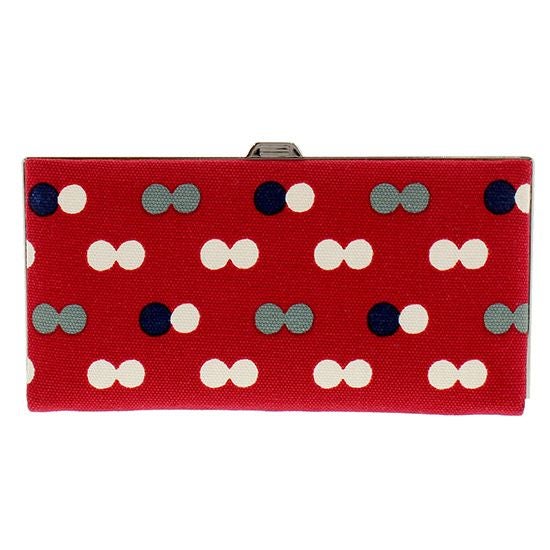 天溝がま口長財布【帆布・にこだま柄】