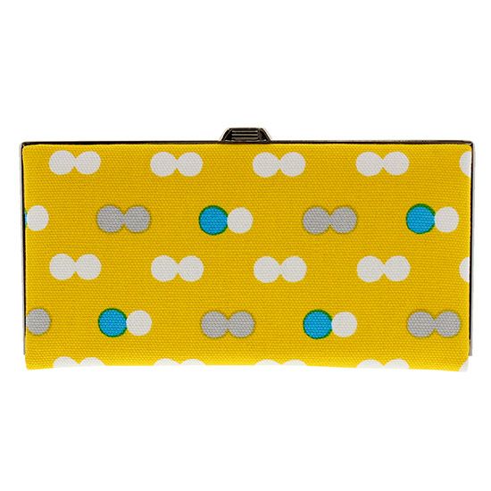 天溝がま口長財布【帆布・にこだま柄】