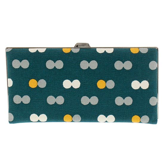 天溝がま口長財布【帆布・にこだま柄】