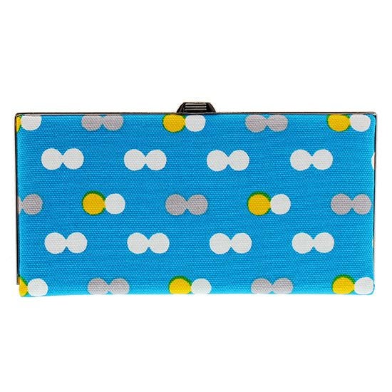 天溝がま口長財布【帆布・にこだま柄】