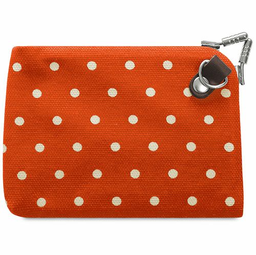 天溝がま口ウォレット【帆布・唐草/水玉】