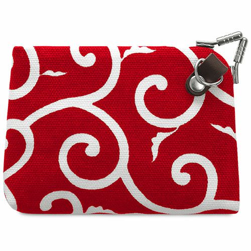 天溝がま口ウォレット【帆布・唐草/水玉】