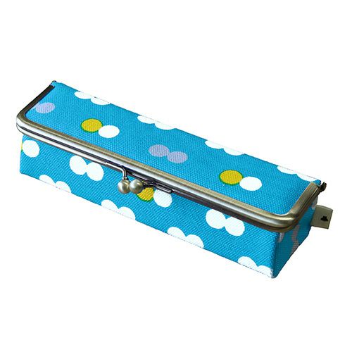 がま口メガネBOX【帆布・にこだま柄】