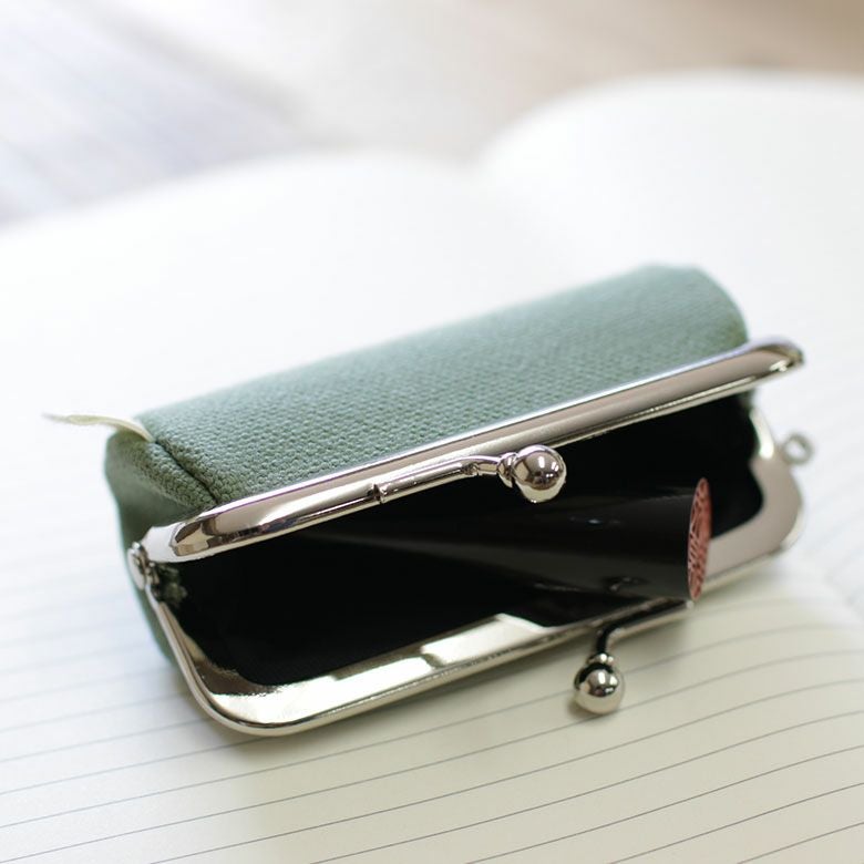 TAWARA型がま口コインケース【帆布・無地】使用イメージ　印鑑ケース