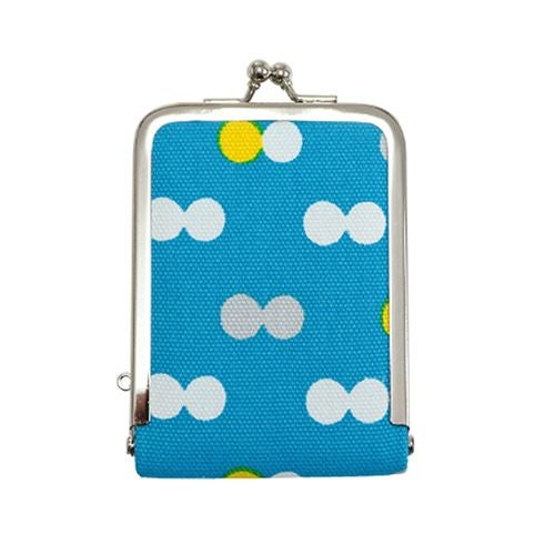 がま口立て鏡（小）【帆布・にこだま柄】 